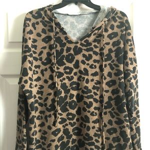 Leopard print hoodie